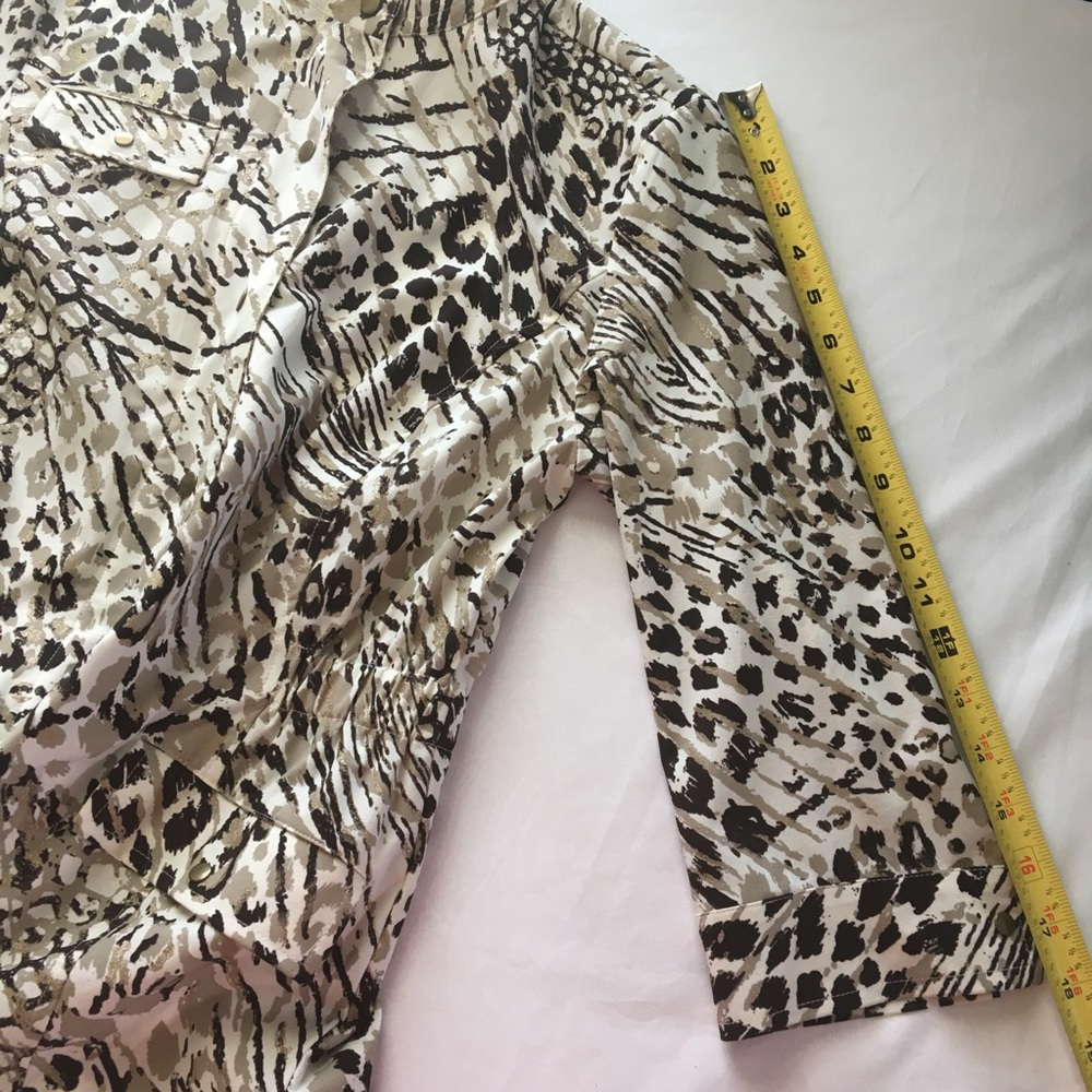 Chico’s Zenergy Tribal Print Blazer Sz M - Picture 14 of 16